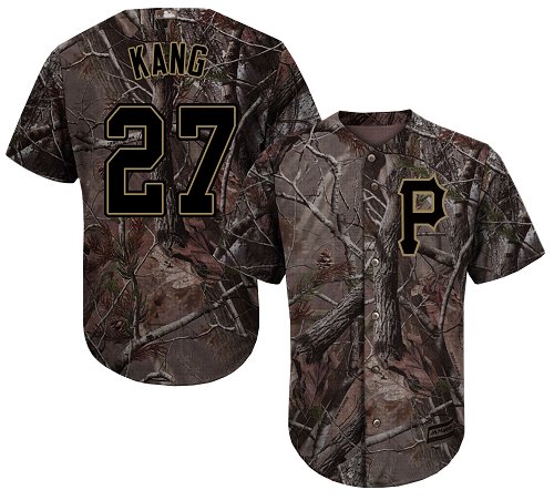 Pirates #27 Jung-ho Kang Camo Realtree Collection Cool Base Stitched Baseball Jersey