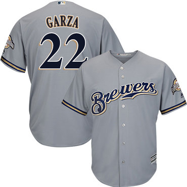 Brewers #22 Matt Garza Grey Cool Base Stitched Youth MLB Jersey