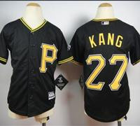 Youth Pittsburgh Pirates #27 Jung-Ho Kang Black Cool Base Stitched