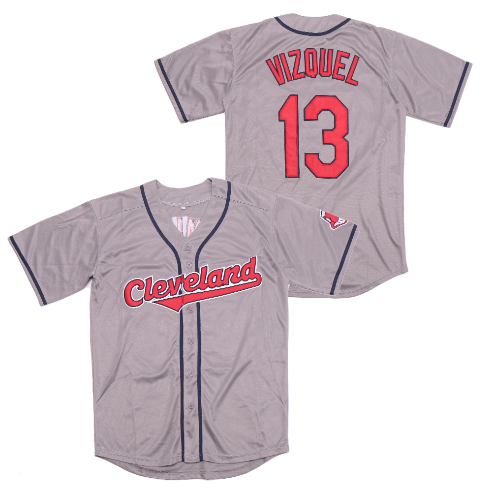 Indians 13 Omar Vizquel Gray Turn Back The Clock Jersey