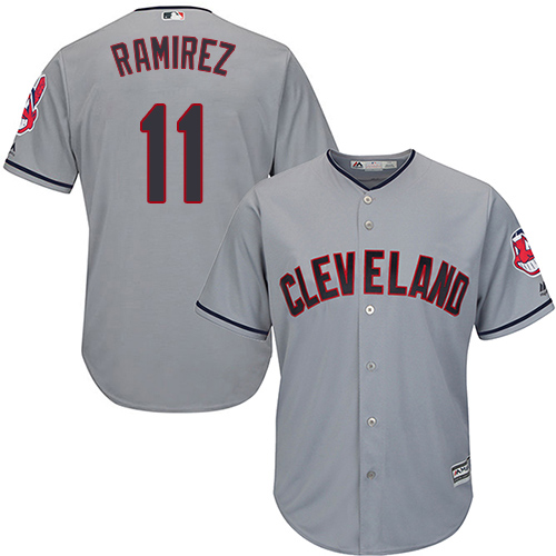 Indians #11 Jose Ramirez Grey New Cool Base Stitched Baseball Jersey