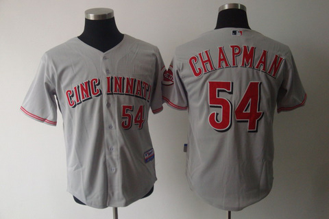 MLB Jerseys Cleveland Indians 54 CHAPMAN grey