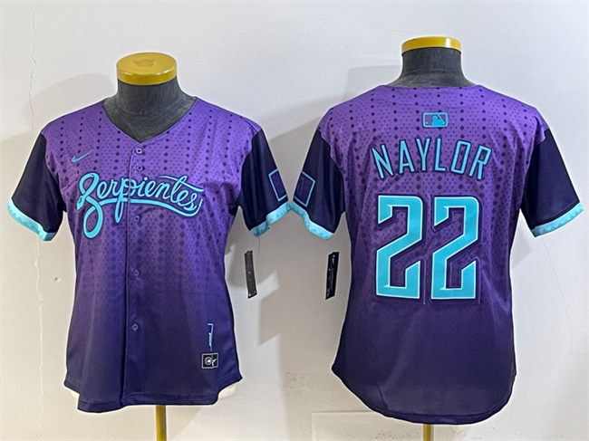 Women's Arizona Diamondbacks #22 Josh Naylor Purple 2025 City Connect Limited Stitched Baseball Jersey(Run Small)