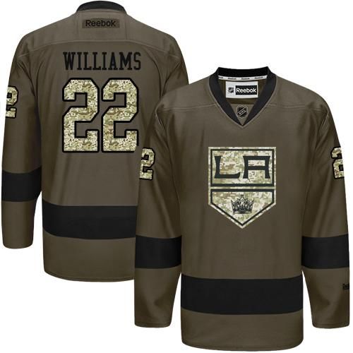 Adidas Kings #22 Tiger Williams Green Salute to Service Stitched NHL Jersey