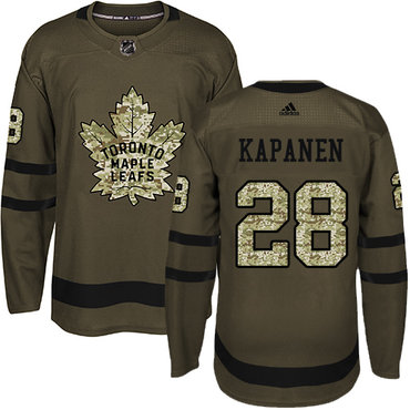 Adidas Maple Leafs #28 Kasperi Kapanen Green Salute to Service Stitched NHL Jersey