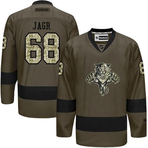 Adidas Panthers #68 Jaromir Jagr Green Salute to Service Stitched NHL Jersey