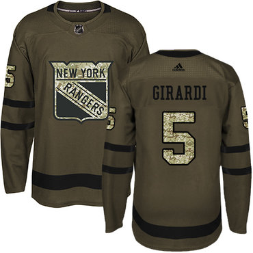 Adidas Rangers #5 Dan Girardi Green Salute to Service Stitched NHL Jersey