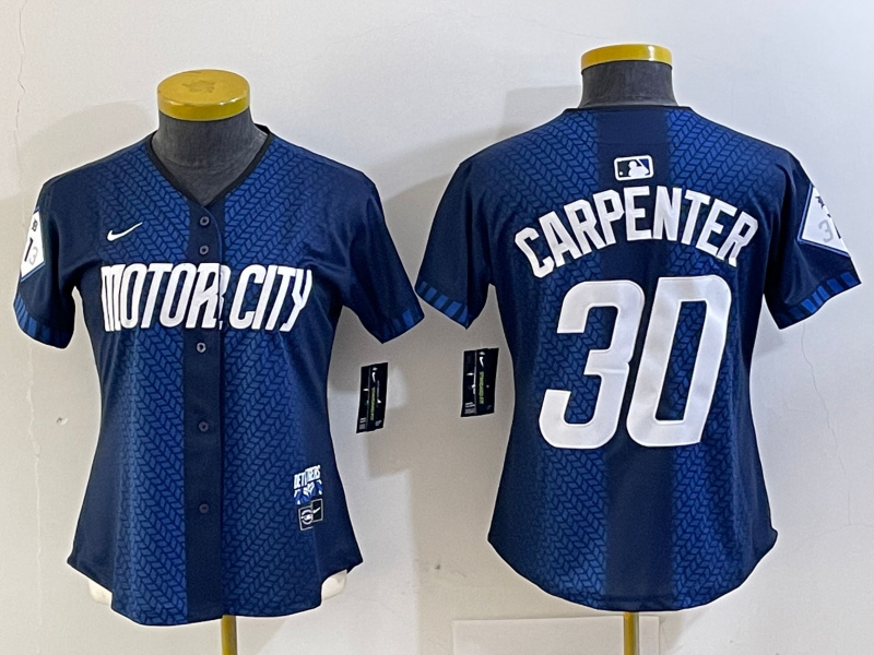 Women's Detroit Tigers #30 Kerry Carpenter 2024 Navy City Connect Cool Base Limited jerseys