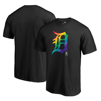 Men's Detroit Tigers Fanatics Branded Black Big & Tall Pride T-Shirt
