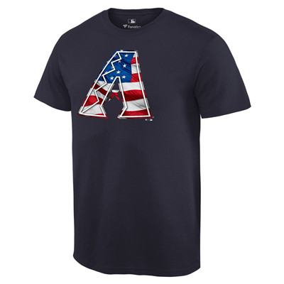 Men's Arizona Diamondbacks Navy Banner Wave T-Shirt
