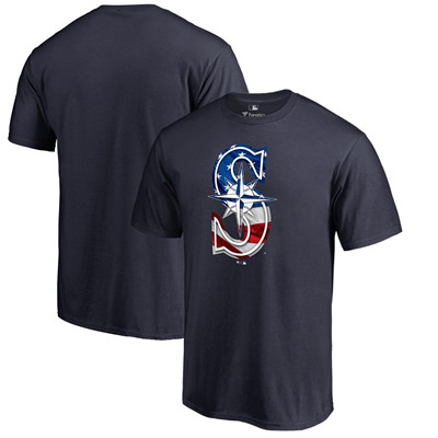 Men's Seattle Mariners Fanatics Branded Navy Banner Wave T-Shirt