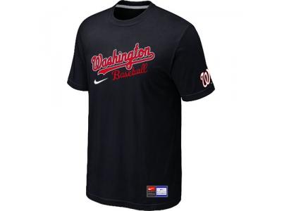 MLB Washington Nationals Black NEW Short Sleeve Practice T-Shirt