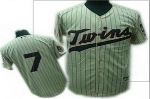 kids minnesota twins 7 joe mauer cream jersey