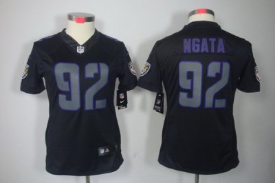 Women NEW Baltimore Ravens 82# Torrey Smith Black Jerseys(Impact Limited)