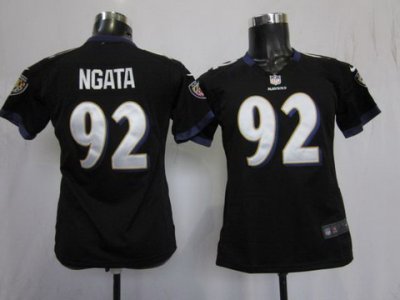 NFL Women NEW Baltimore Ravens 92 Haloti Ngata Black Jerseys