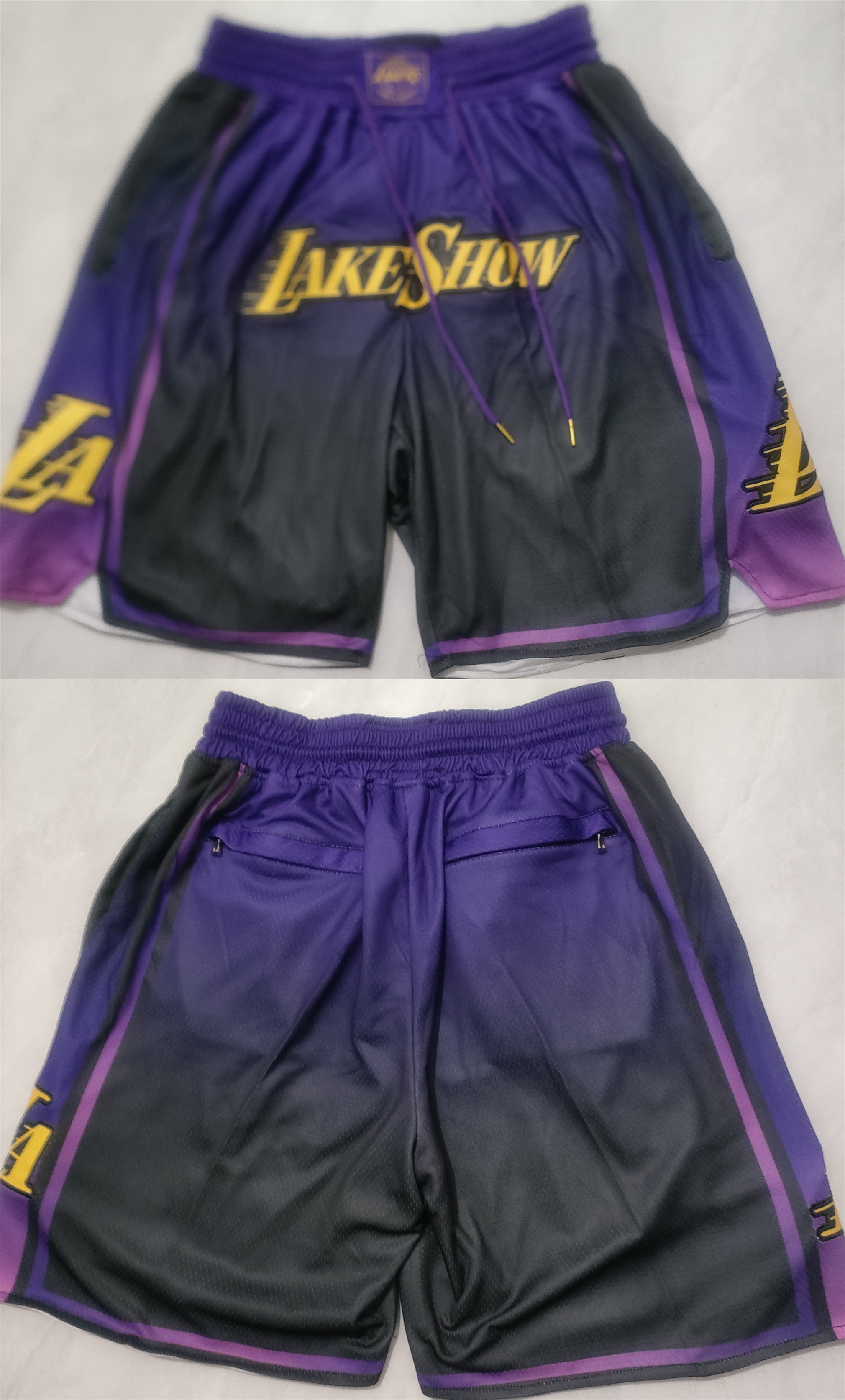 Men's Los Angeles Lakers Purple Black 2025 City Edition Shorts (Run Small)