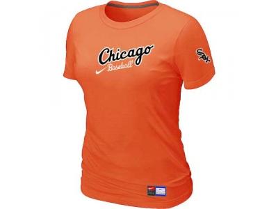Women Chicago White Sox NEW Orange Away Practice T-Shirt