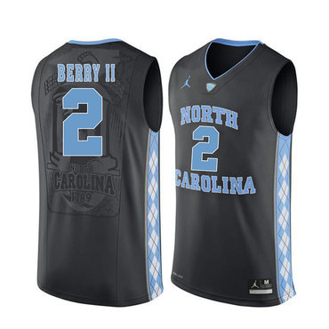 North Carolina Tar Heels 2 Joel Berry II Black College Basketball Jersey