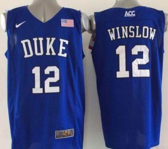 Duke Blue Devils #12 Justise Winslow Royal Blue Basketball Elite Stitched NCAA Jersey
