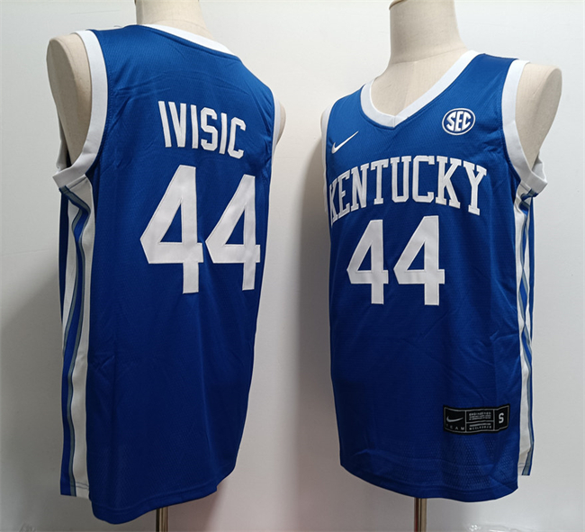 Men's Kentucky Wildcats #44 Zvonimir Ivi?i? Blue Stitched Jersey