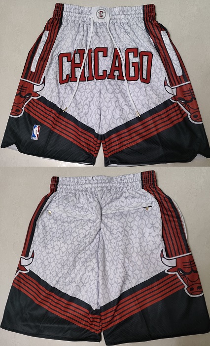 Men's Chicago Bulls 2022 23 City Edition White Shorts (Run Small) 001