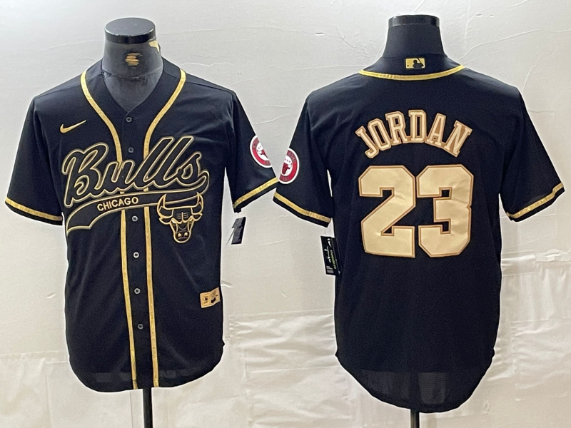 Men's Chicago Bulls #23 Michael Jordan Camo Cool Base Stitched Baseball Jersey 4