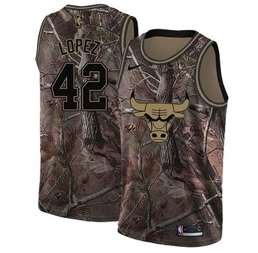 Nike Bulls #42 Robin Lopez Camo NBA Swingman Realtree Collection Jersey