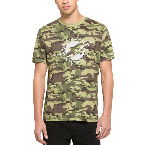 Miami Dolphins Fresh Team Logo Camo Men's Short Sleeve T-Shirt
