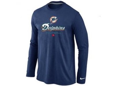 NEW Miami Dolphins Critical Victory Long Sleeve T-Shirt D.Blue