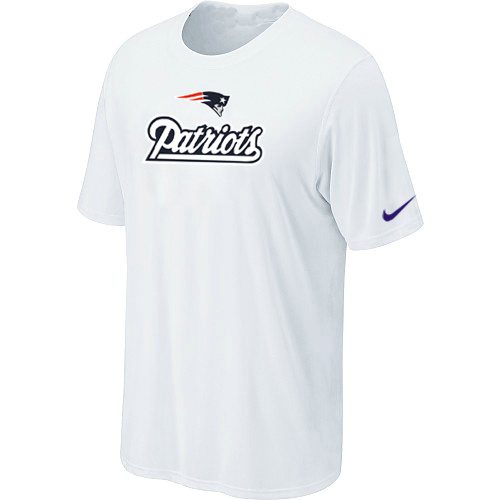 NEW NFL New England Patriots Authentic Logo T-Shirt White