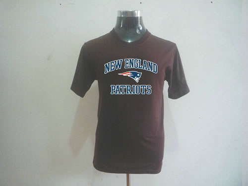 new england patriots big & tall heart & soul t-shirt brown