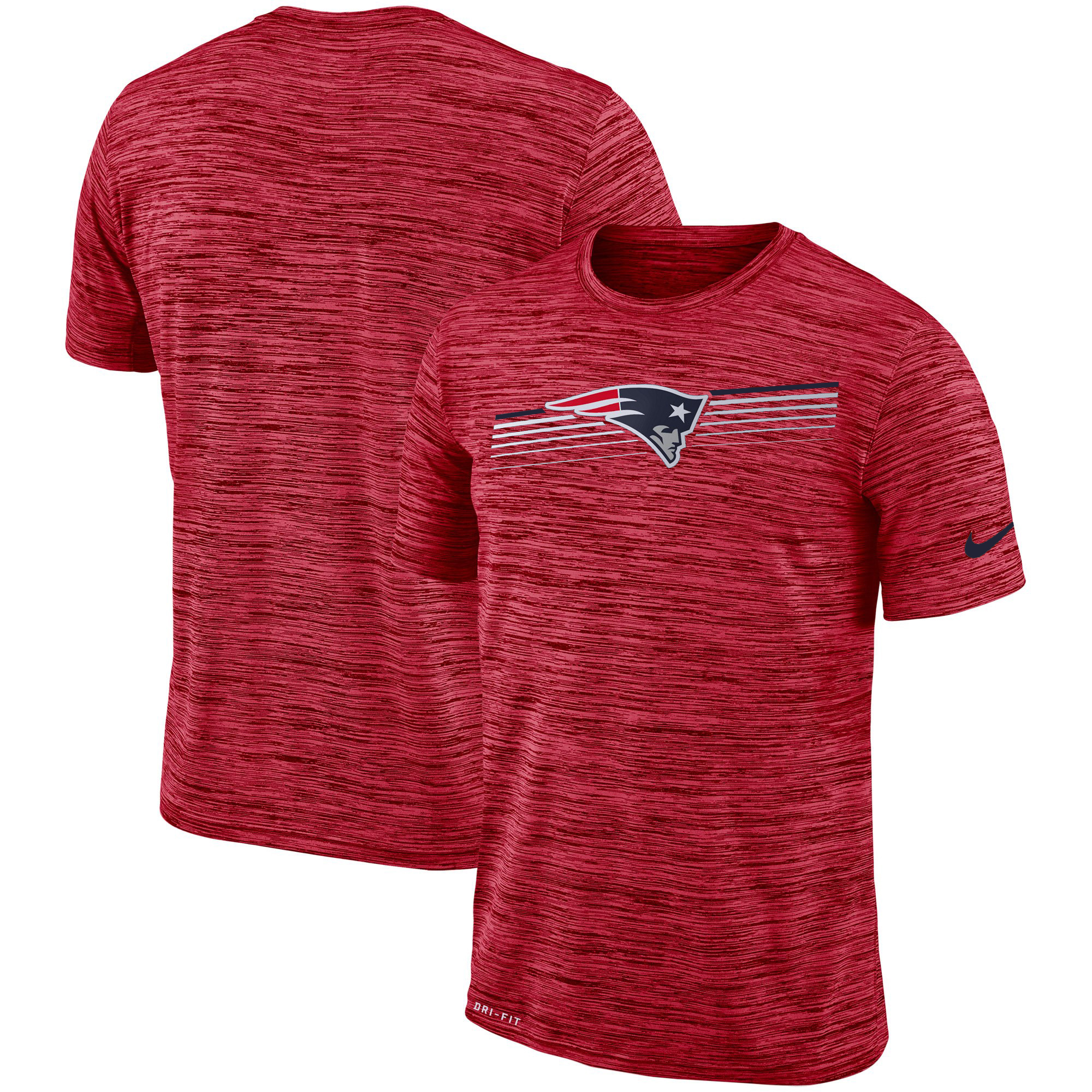 New England Patriots Nike Sideline Velocity Performance T-Shirt Heathered Scarlet