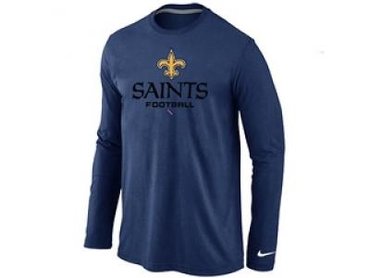 NEW New Orleans Sains Critical Victory Long Sleeve T-Shirt D.Blue
