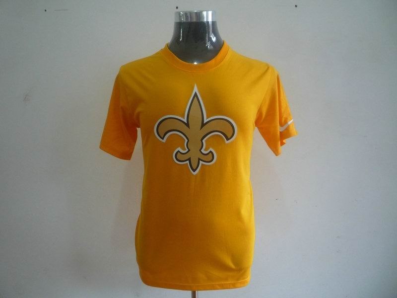 new orleans saints sideline legend authentic logo t-shirt yellow