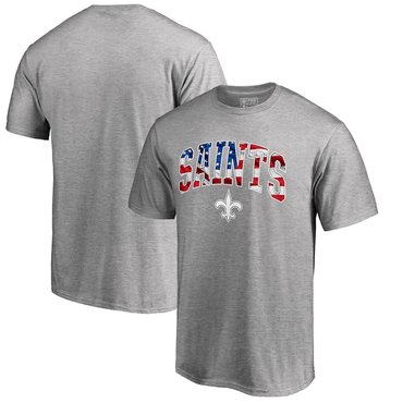 New Orleans Saints Pro Line By Fanatics Branded Banner Wave T-Shirt Heathered Gray