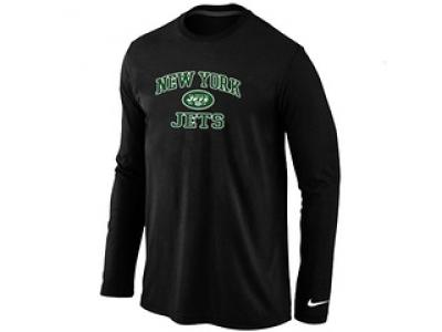 NEW New York Jets Heart & Soul Long Sleeve T-Shirt Black