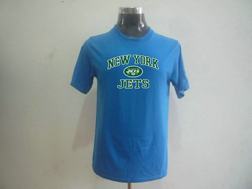 nfl new york jets big & tall heart & soul t-shirt light blue
