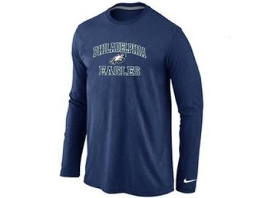 NEW Philadelphia Eagles Heart & Soul Long Sleeve T-Shirt D.Blue