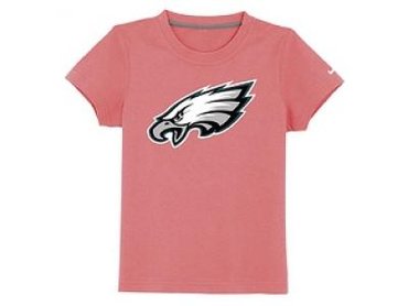 NEW Philadelphia eagles authentic logo youth T-Shirt pink