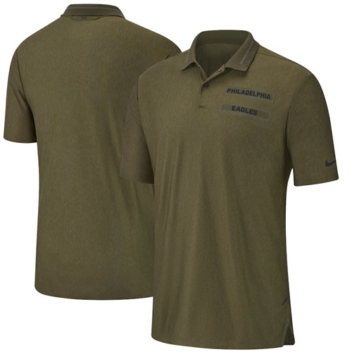 Men's Philadelphia Eagles Salute to Service Sideline Polo Olive