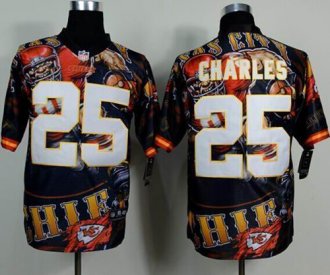 Nike Kansas City Chiefs #25 Jamaal Charles Team Color NFL Elite Fanatical Version Jersey
