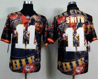 Nike Kansas City Chiefs #11 Alex Smith Team Color NFL Elite Fanatical Version Jersey
