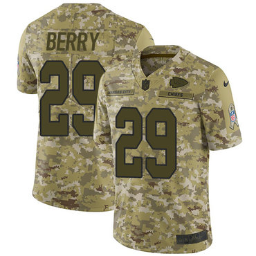 Nike Chiefs #29 Eric Berry Camo Men's Stitched NFL Limited 2018 Salute To Service Jersey
