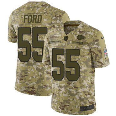 Nike Chiefs #55 Dee Ford Camo Men's Stitched NFL Limited 2018 Salute To Service Jersey