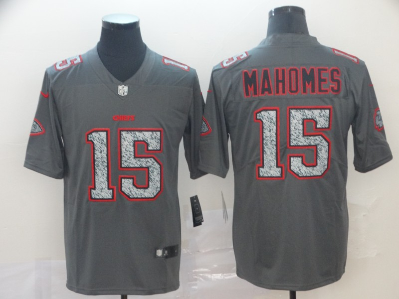 Chiefs 15 Patrick Mahomes Gray Camo Vapor Untouchable Limited Jersey