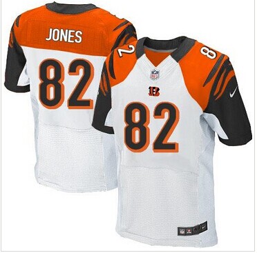 NEW Cincinnati Bengals #82 Marvin Jones White NFL Elite Jersey