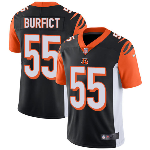 Nike Bengals #55 Vontaze Burfict Black Team Color Men's Stitched NFL Vapor Untouchable Limited Jersey