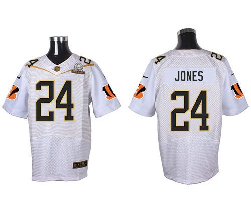 Nike Bengals #24 Adam Jones White 2016 Pro Bowl Men's Stitched NFL Elite Jersey