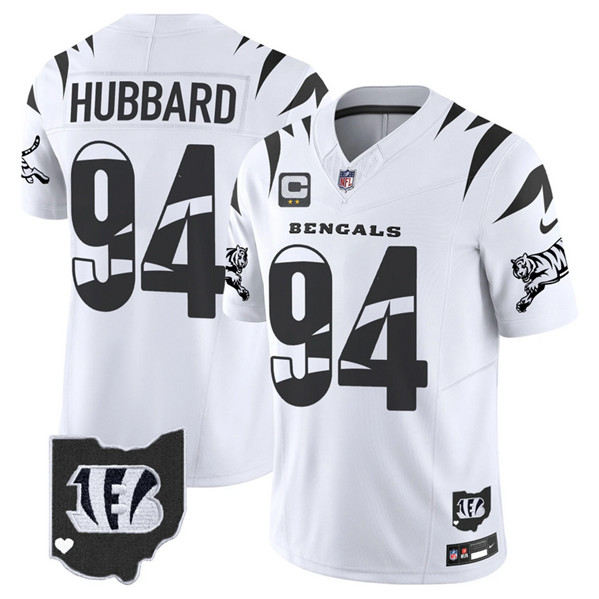 Men's Cincinnati Bengals #94 Sam Hubbard White F.U.S.E. With 2-Star C Patch Special Vapor Untouchable Limited Stitched Football Jersey 1