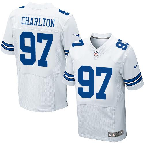 Nike Cowboys #97 Taco Charlton White Men's Stitched NFL Elite Jersey